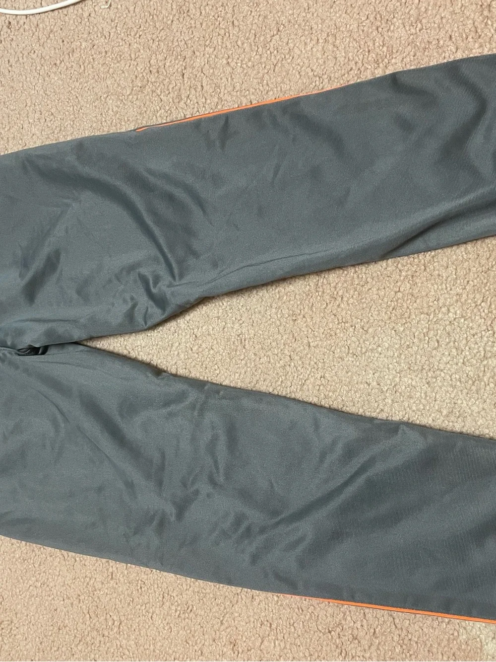 Under Armour Boys' Gray Jogger Pants with Orange Accents( size: 7)